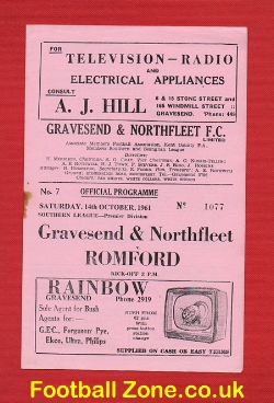 Gravesend Northfleet v Romford 1961