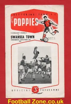 Kettering Town v Swansea Town 1962 – Floodlight Friendly