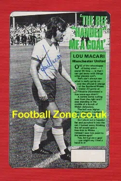 Manchester United Lou Macari Signed Picture