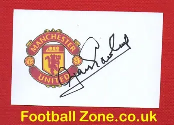 Manchester United Alan Gowling Signed Card