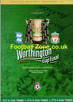 Birmingham City v Liverpool 2001 - Cup Final - Multi SIGNED