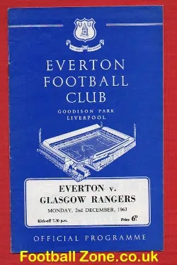 Everton v Glasgow Rangers 1963 - Scotland Scottish Team