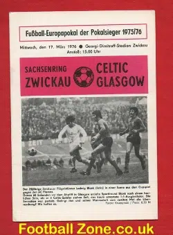 Sachsenring Zwickau v Glasgow Celtic 1976 - Germany