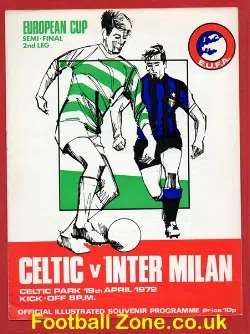Glasgow Celtic v Inter Milan 1972 - Semi Final