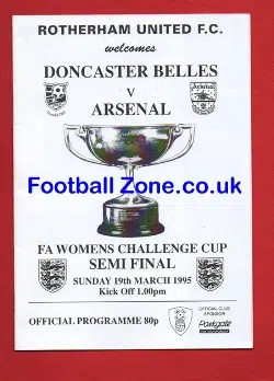 Doncaster Belles Ladies v Arsenal 1995 - Womens Semi Final Match