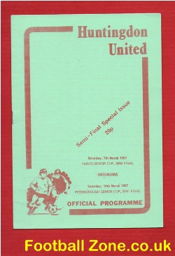 Huntingdon United v Ortonians 1987 – Senior Cup Semi Final
