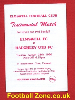 Bryan Bendall Testimonial Benefit Elmswell Haughley United 1990