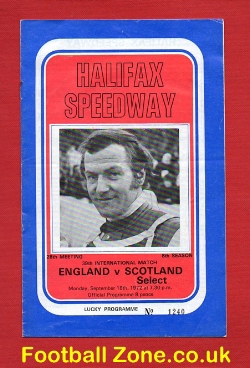England Speedway v Scotland 1972 – at Halifax
