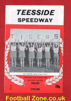 England Speedway v Scotland 1973 – at Teesside