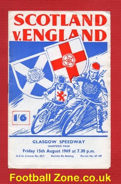 Scotland Speedway v England 1969 – at Glasgow