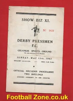 Showbiz X1 v Derby County 1963