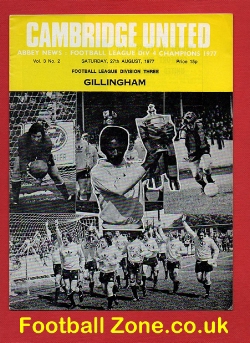 Cambridge United v Gillingham 1977