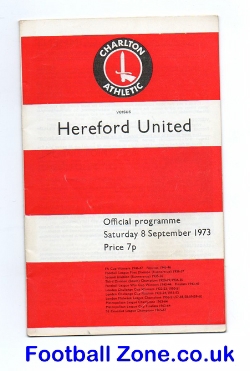 Charlton Athletic v Hereford United 1973