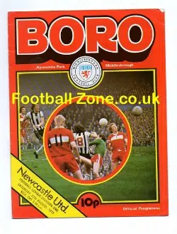 Middlesbrough v Newcastle United 1977