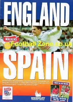 England v Spain 1996 - Schoolboys at Wembley