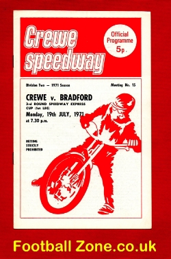 Crewe Speedway v Bradford 1971