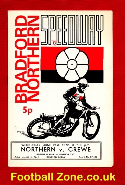Bradford Northern Speedway v Crewe 1972