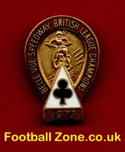 Belle Vue Aces Speedway Badge 1972 Champions