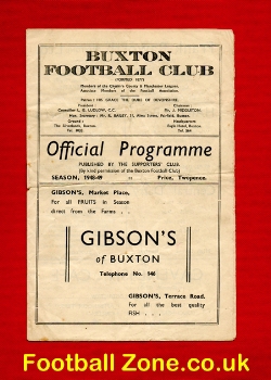Buxton v Mossley 1948 – Cheshire County League