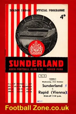Sunderland v Rapid Vienna 1959 - SK Rapid Wien Austria