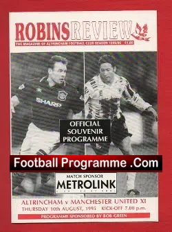 Altrincham v Manchester United 1995 – Friendly Match