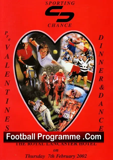 Arsenal Tony Adams Multi Signed Dinner Dance Prog Lancaster 2002 - football programme