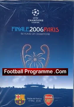 Arsenal v Barcelona 2006 - Champions League Final + Booklet - football memorabilia