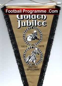 British Golden Jubilee Speedway Pennant 1978