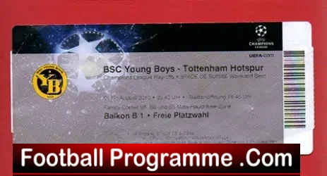BSC Young Boys v Tottenham 2010 – Football Ticket