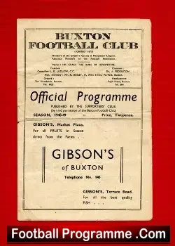 Buxton v Mossley 1948 – Cheshire County League