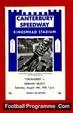 Canterbury Speedway v German Select 1975