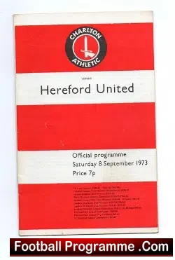Charlton Athletic v Hereford United 1973