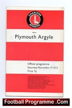 Charlton Athletic v Plymouth Argyle 1973