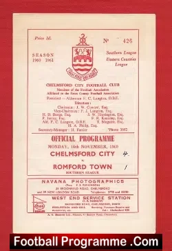 Chelmsford City v Romford 1960