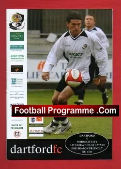 Dartford v Norwich City 2009 – Pre Season Friendly