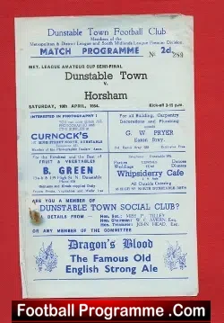 Dunstable Town v Horsham 1954
