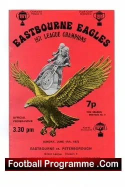 Eastbourne Speedway v Peterborough 1972