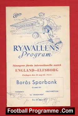 Elfsborg v England 1950’s – Multi Autographed Signed
