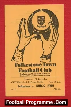 Folkestone Town v Kings Lynn 1959