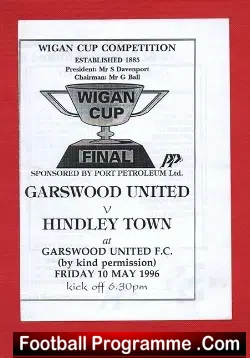 Garswood United v Hindley Town 1996 – Wigan Cup