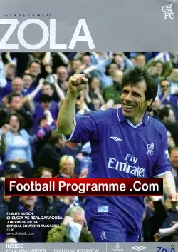 Gianfranco Zola Testimonial Chelsea 2004 - football programme