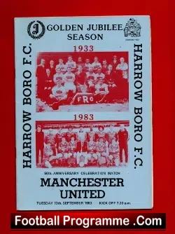 Harrow Borough v Manchester United 1983 Anniversary Celebration
