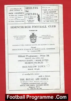 Hornchurch v Hounslow Town 1963