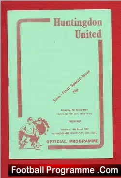 Huntingdon United v Ortonians 1987 – Senior Cup Semi Final