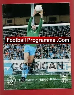 Joe Corrigan Benefit Match Testimonial Manchester City 1978 - football programme