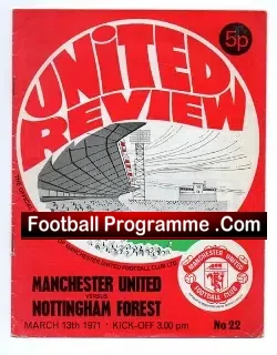 Manchester United v Nottingham Forest 1971 – Signed Crerand