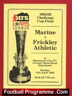 Marine Athletic v Frickley Athletic 1992 – Played at Man City