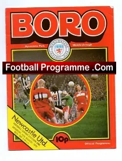 Middlesbrough v Newcastle United 1977