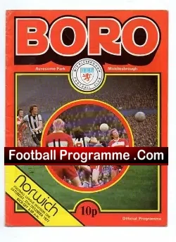 Middlesbrough v Norwich City 1977