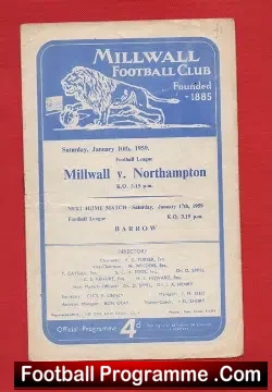 Millwall v Northampton Town 1959